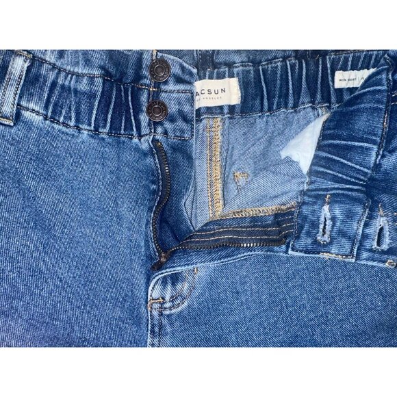 PacSun Womens Denim high waisted jean Shorts Sz 0  25 Elastic Stretch Waist - Picture 8 of 9